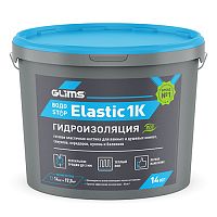 GLIMS ВодоSTOP Elastic 1K, эластичная гидроизоляция, 14 кг, ведро